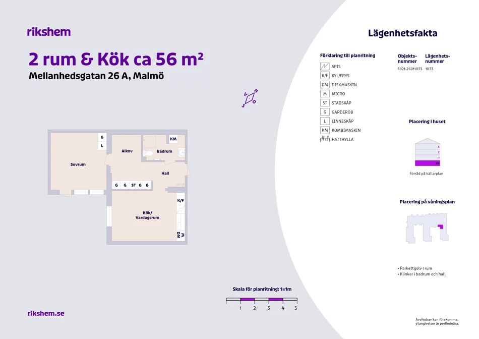 Planritning, Mellanhedsgatan 26A