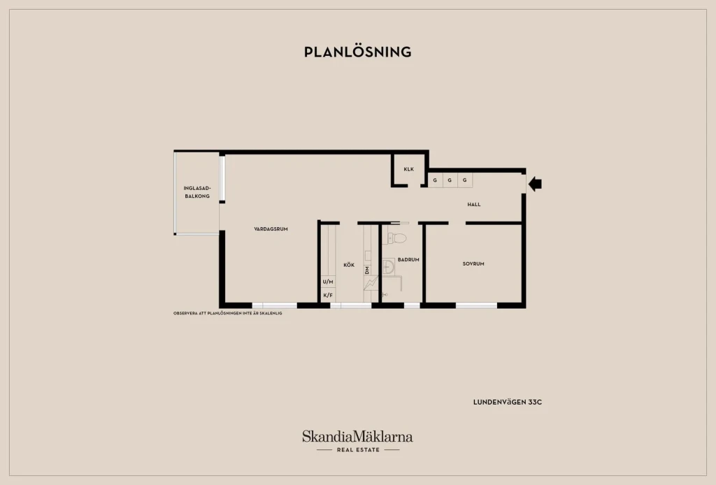 Planritning, Lundenvägen 33C