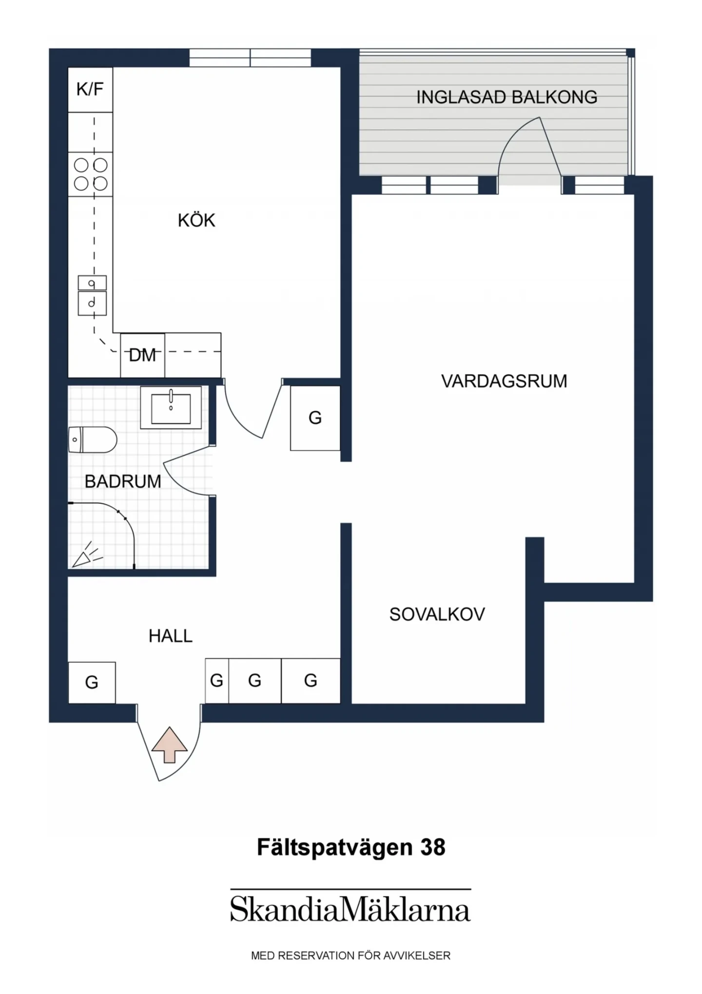 Planritning, Fältspatvägen 38