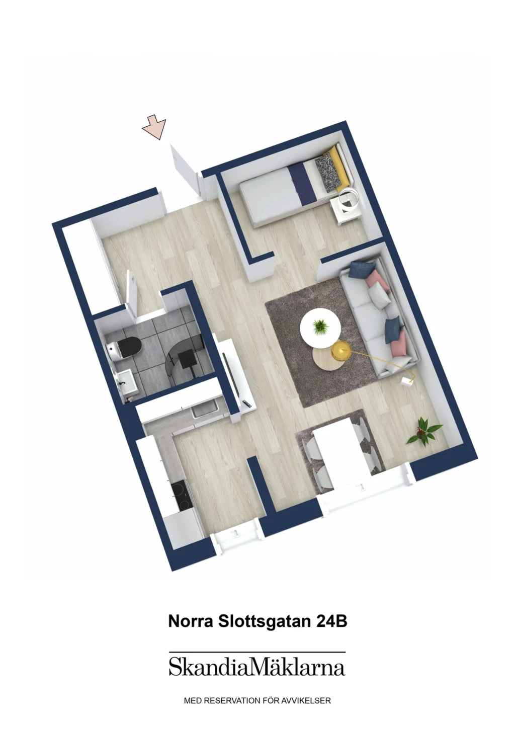 Planritning, Norra Slottsgatan 24B