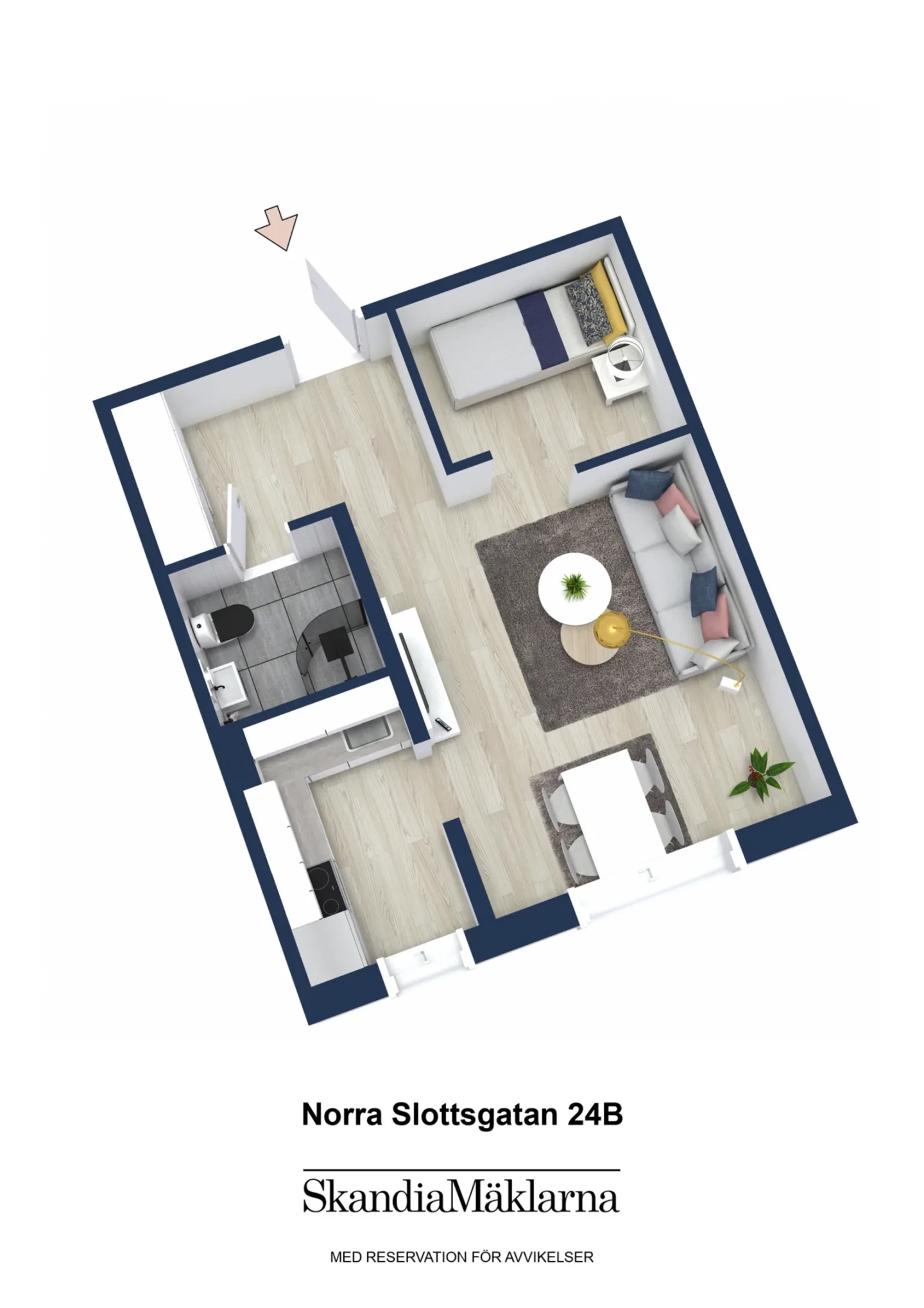 Planritning, Norra Slottsgatan 24B
