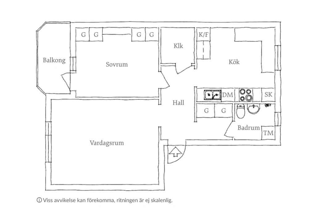 Planritning, Vantgatan 1B