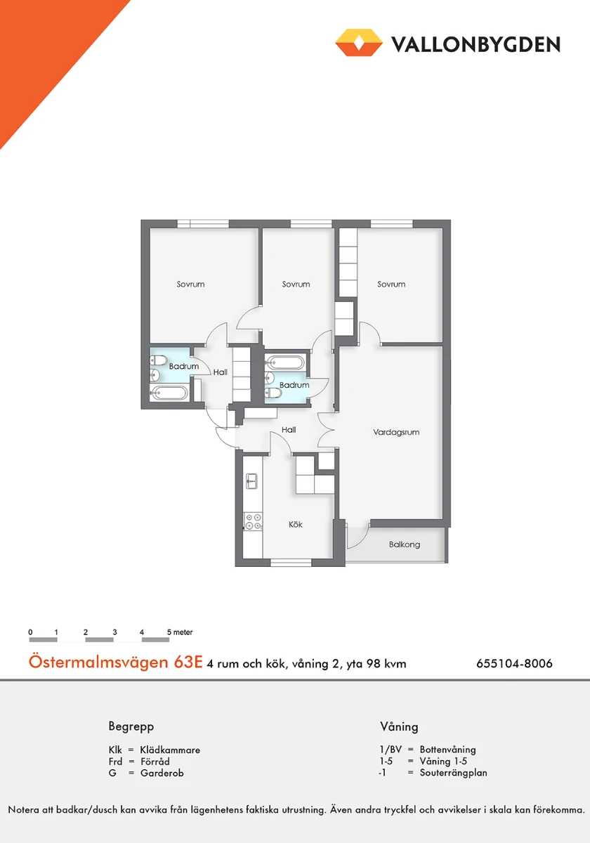 Planritning, Östermalmsvägen 63E