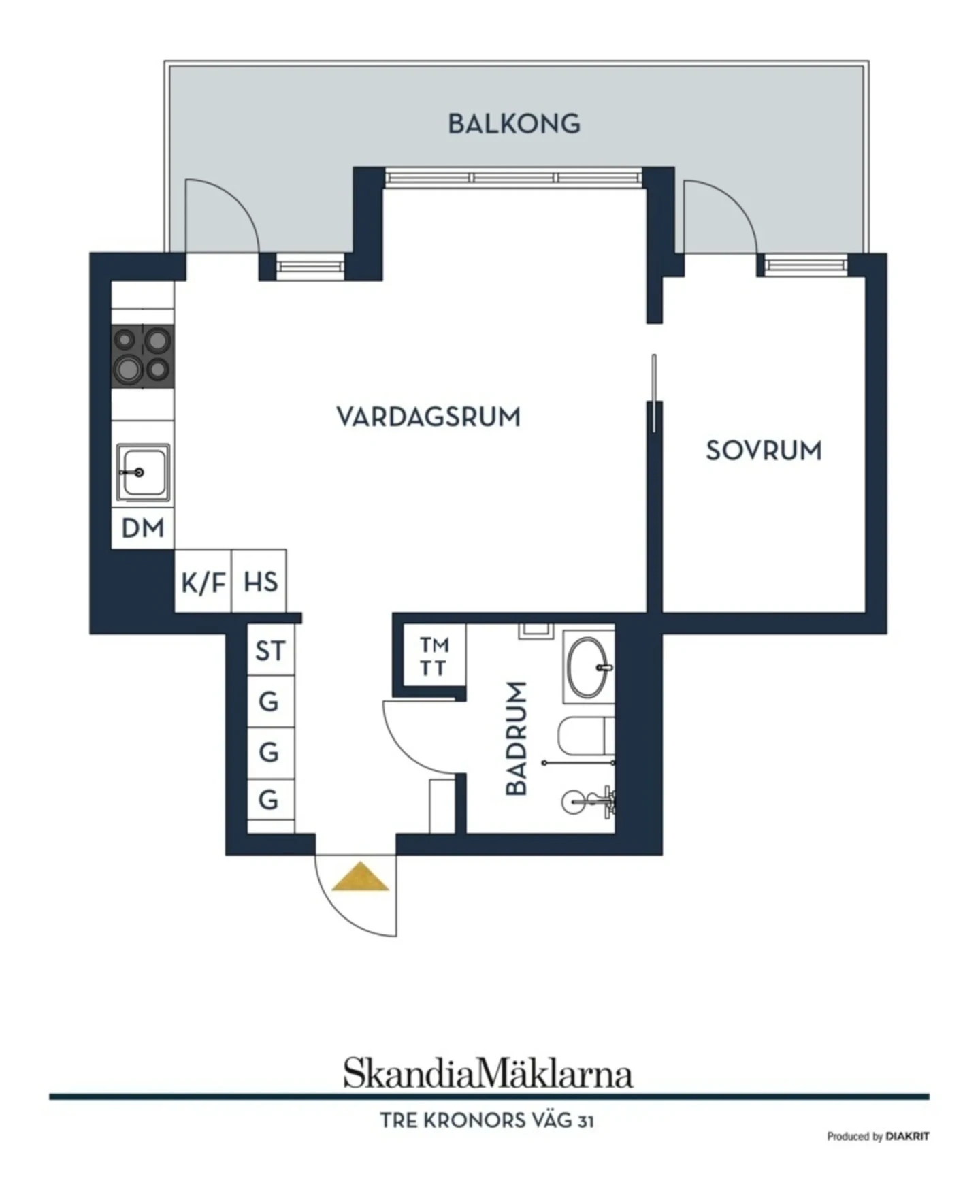 Planritning, Tre kronors väg 31