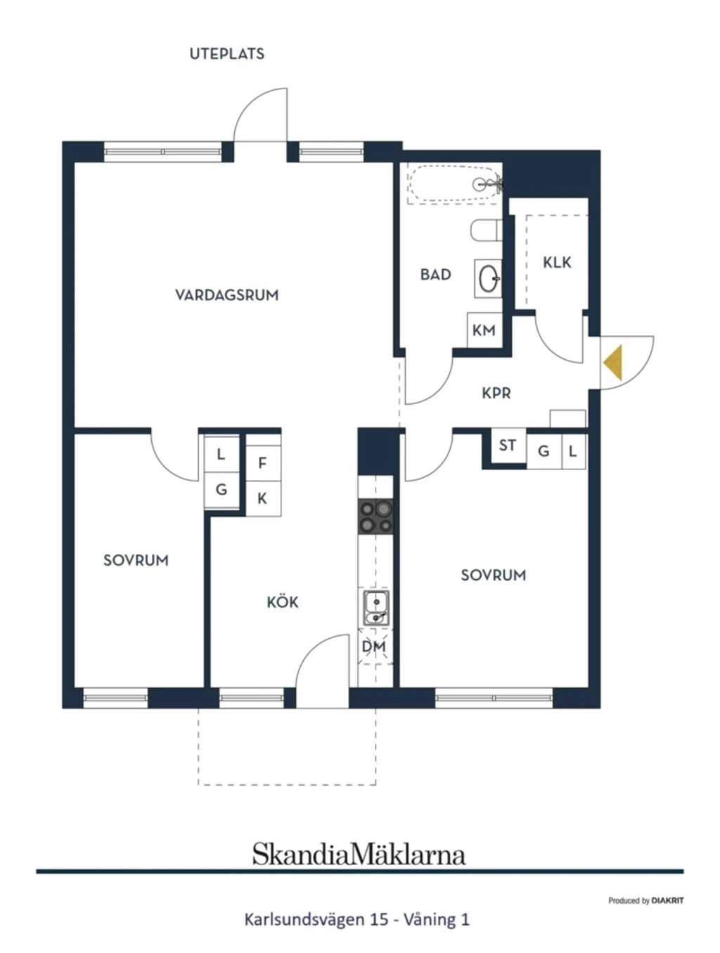 Planritning, Karlslundsvägen 15