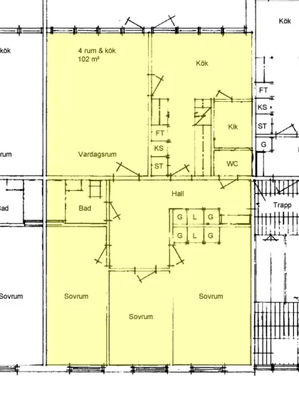Hyresrätt med 4 rum på Namsosplan 6 i Hudiksvall, bild 2 av 2