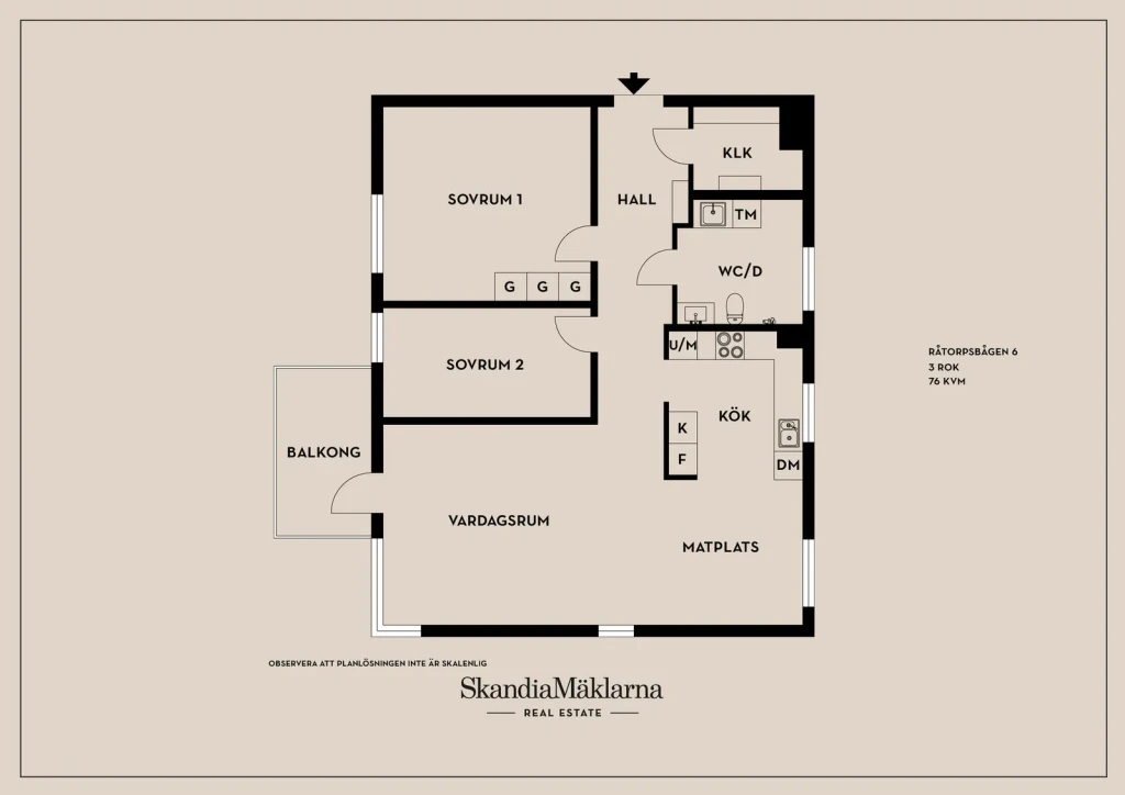 Planritning, Råtorpsbågen 6