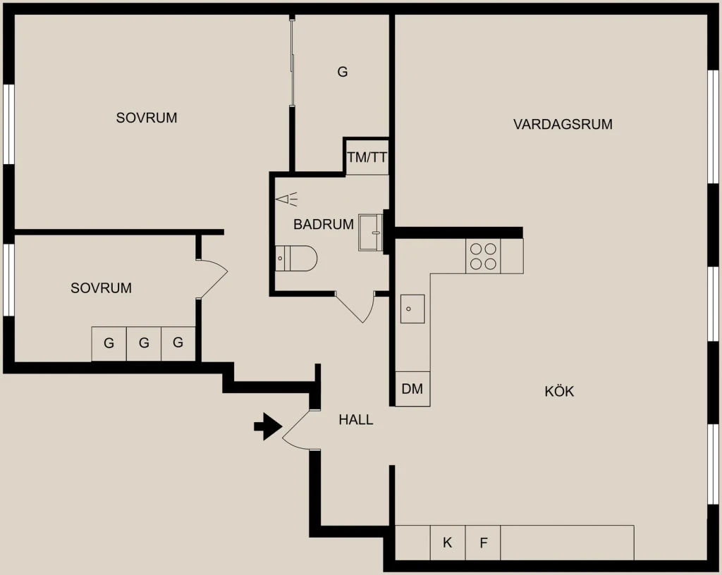 Planritning, Östra Promenaden 45A