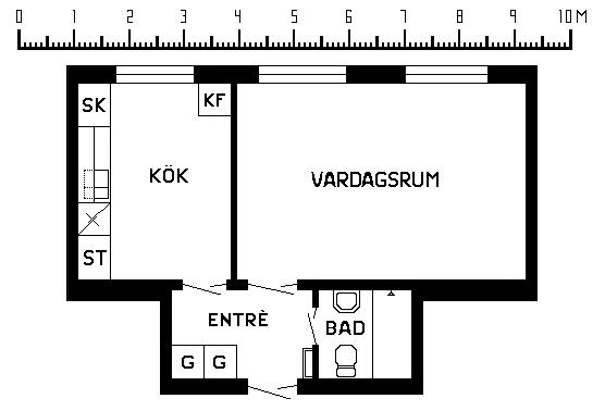 Planritning, Bondebygatan 21A