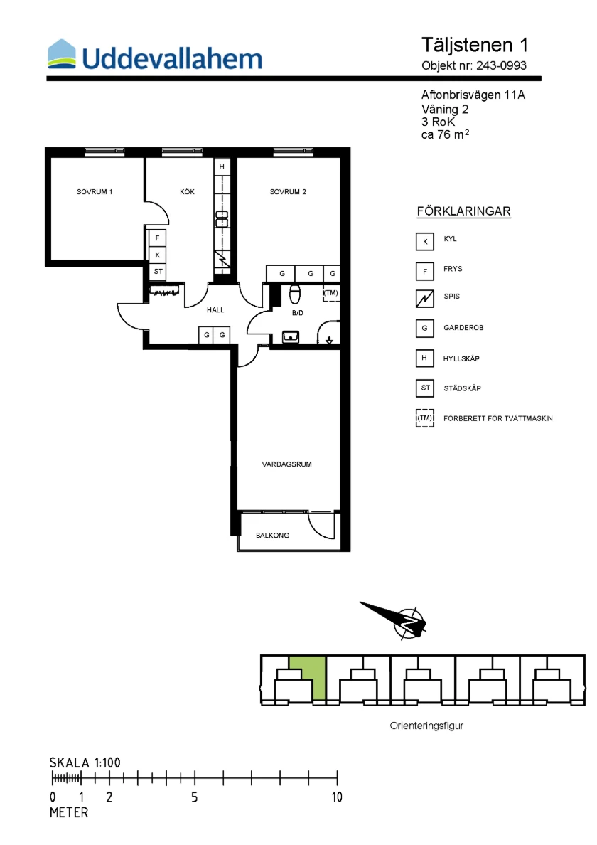 Planritning, Aftonbrisvägen 11A