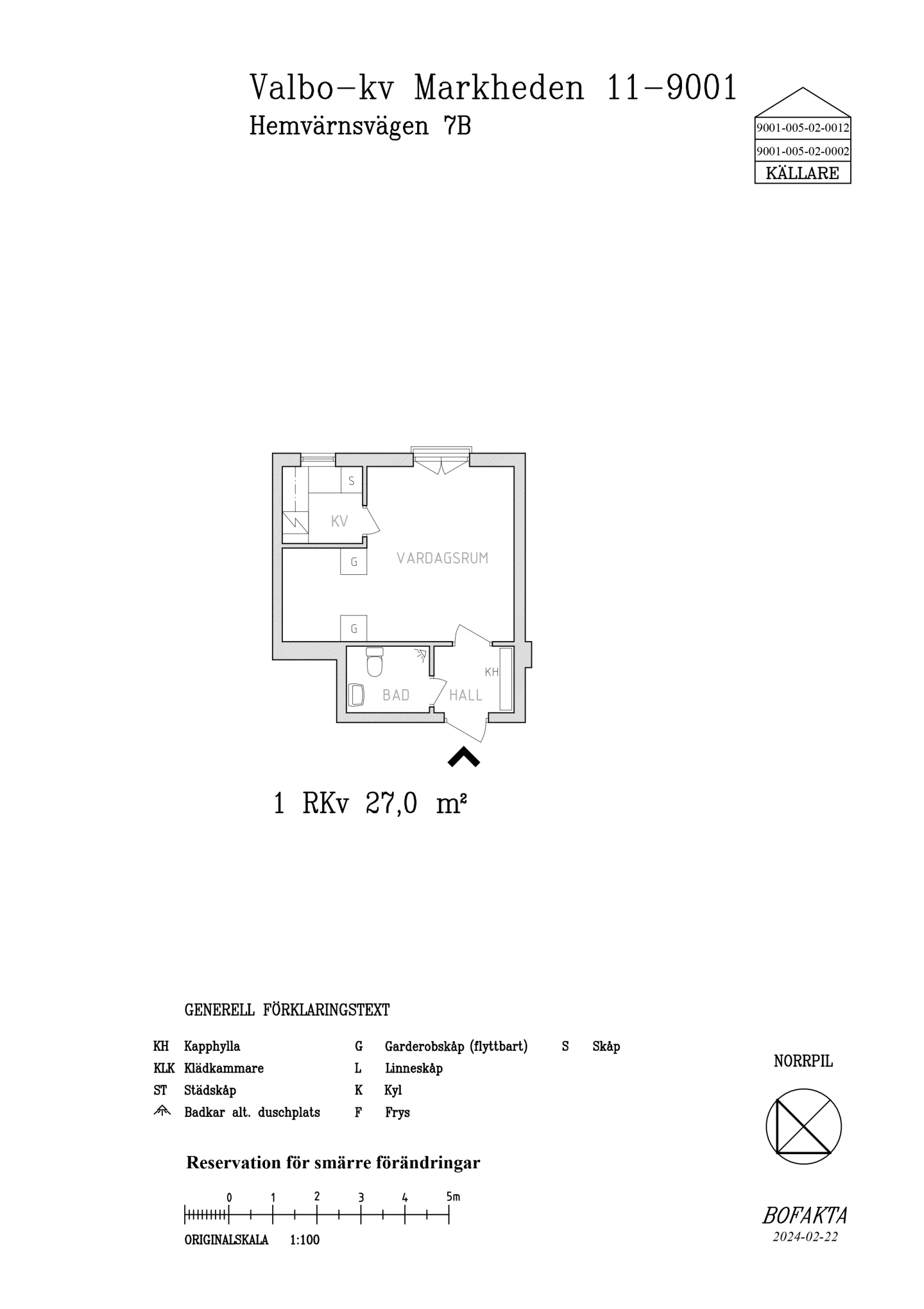 Planritning, Hemvärnsvägen 7B