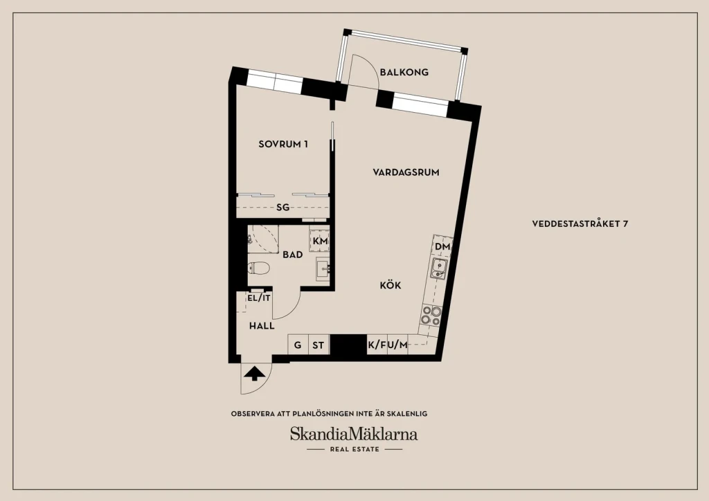 Planritning, Veddestastråket 7