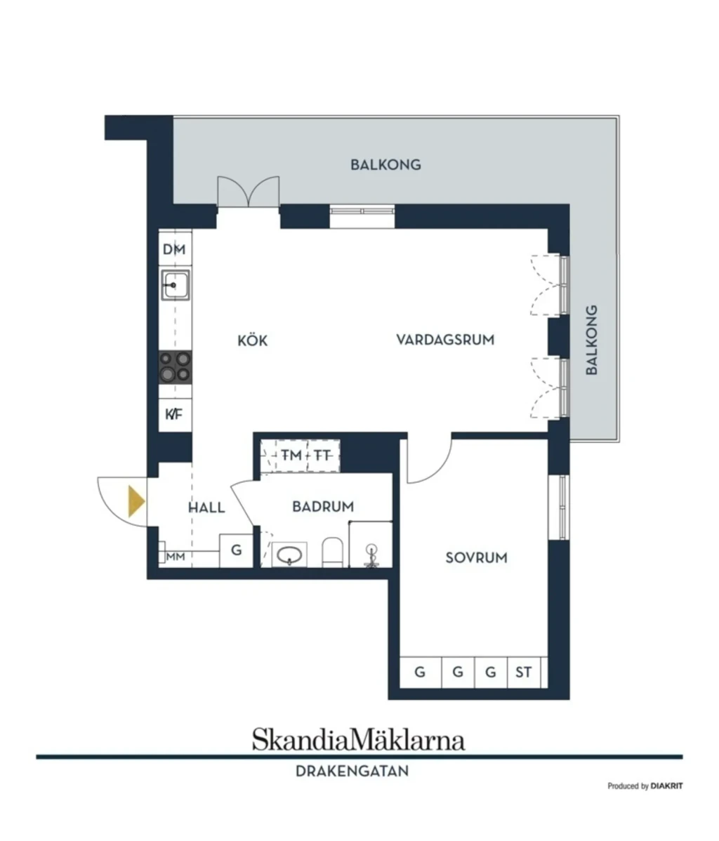 Planritning, Drakengatan 1