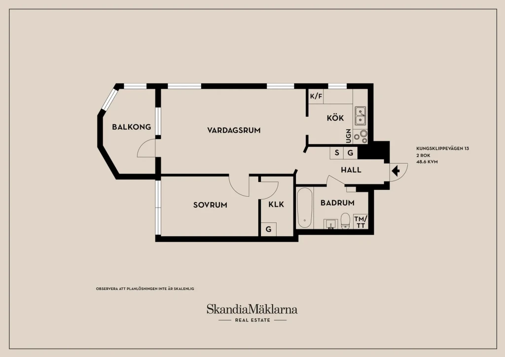 Planritning, Kungsklippevägen 13