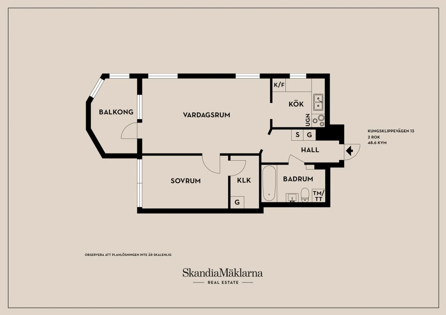 Planritning, Kungsklippevägen 13