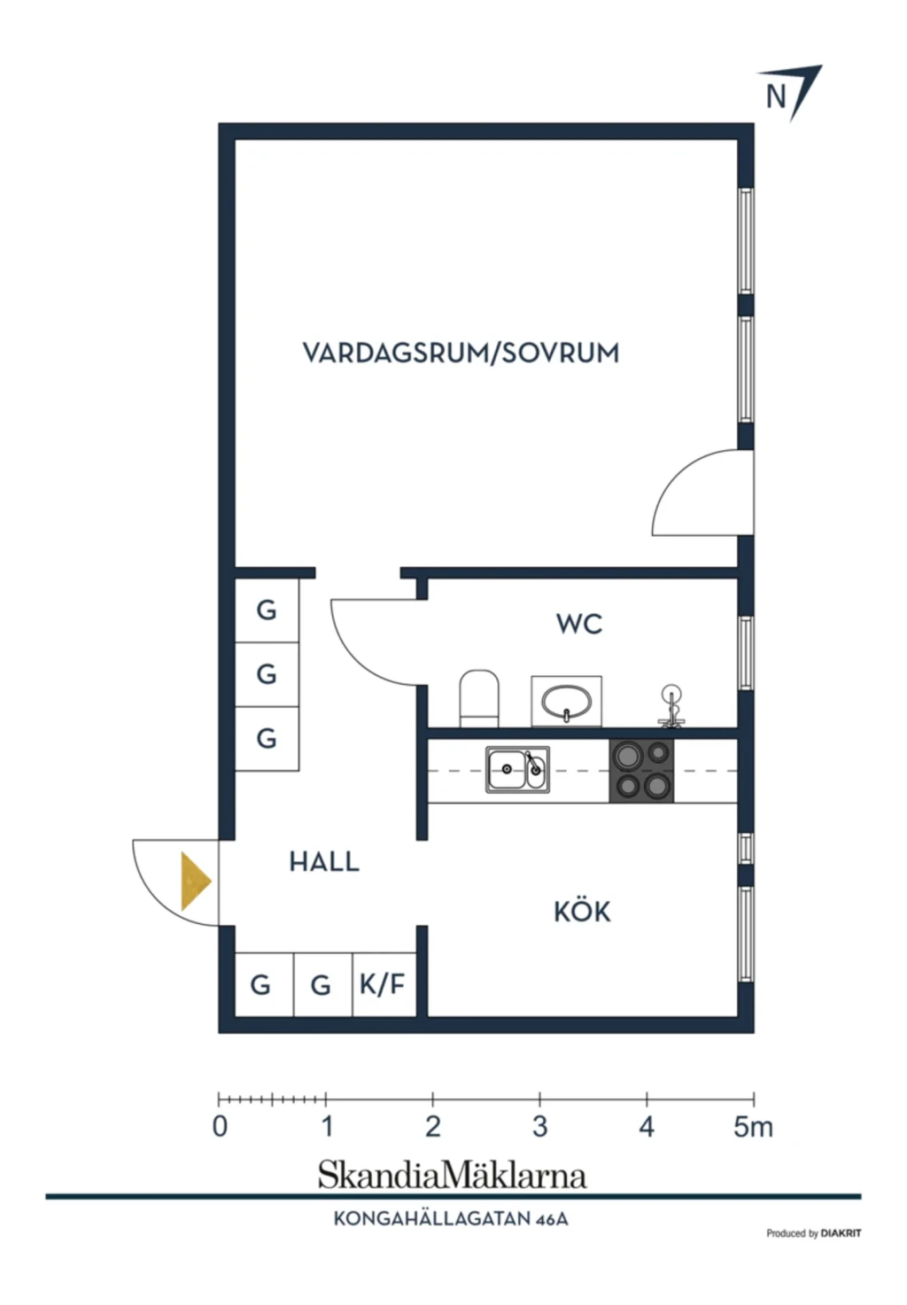 Planritning, Kongahällagatan 46A