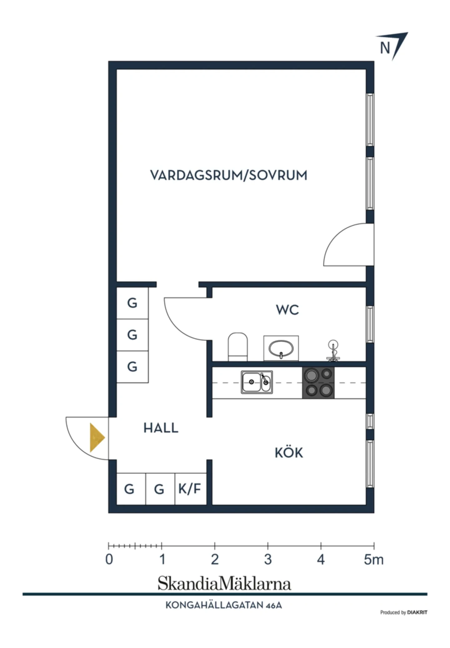 Planritning, Kongahällagatan 46A