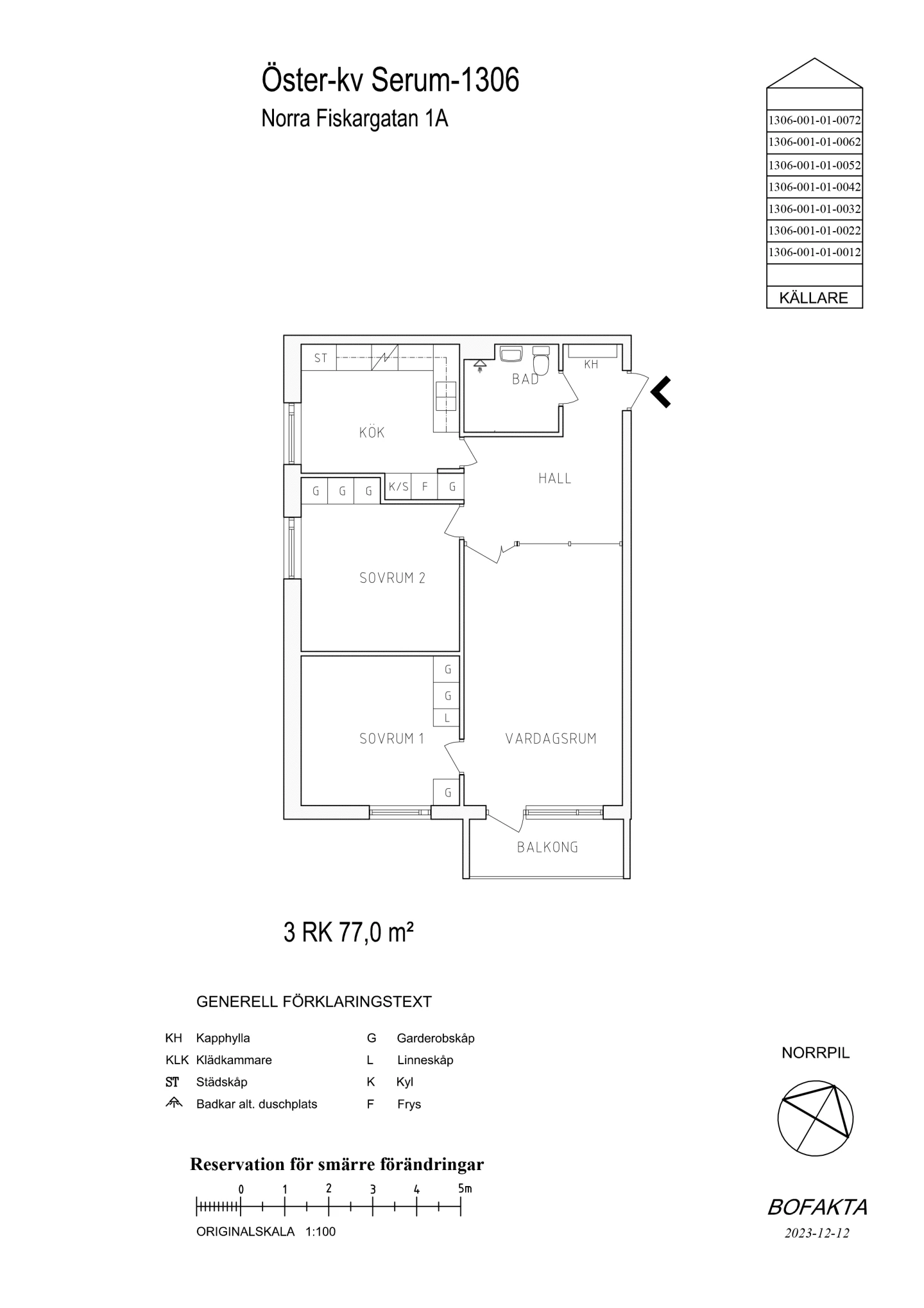 Planritning, Norra Fiskargatan 1A