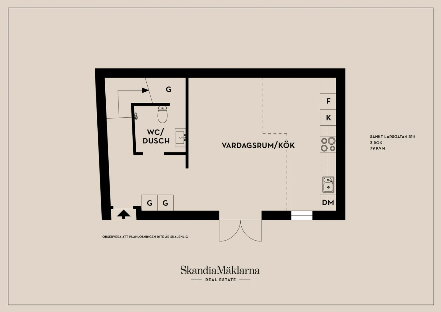 Planritning, Sankt Larsgatan 31H
