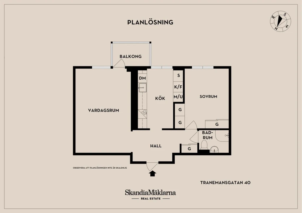 Planritning, Tranemansgatan 40