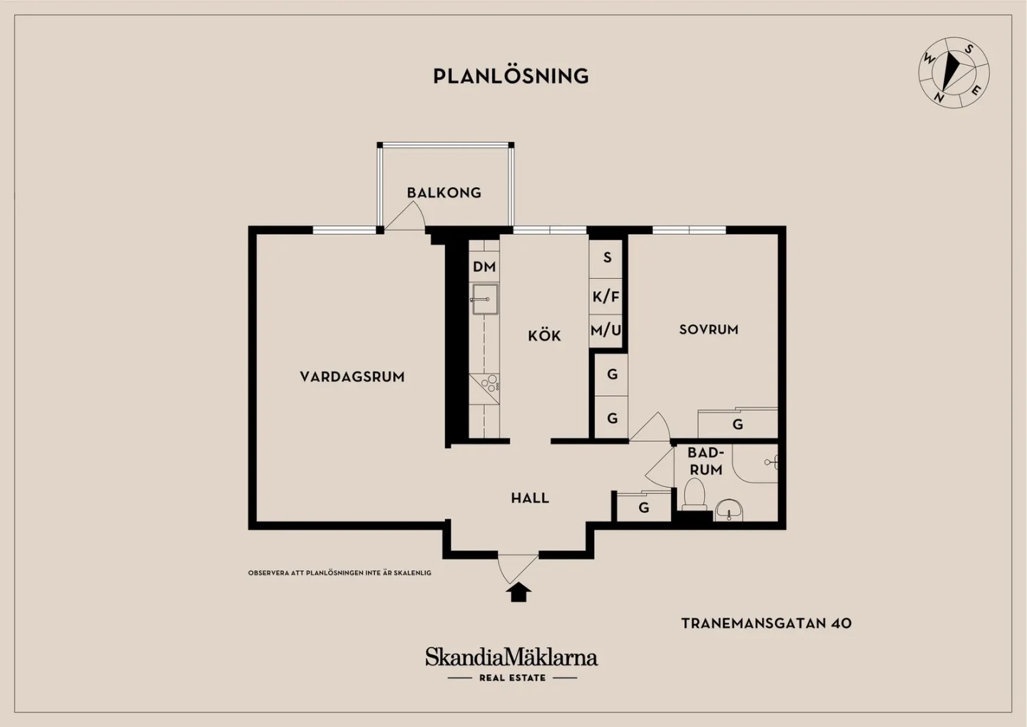 Planritning, Tranemansgatan 40