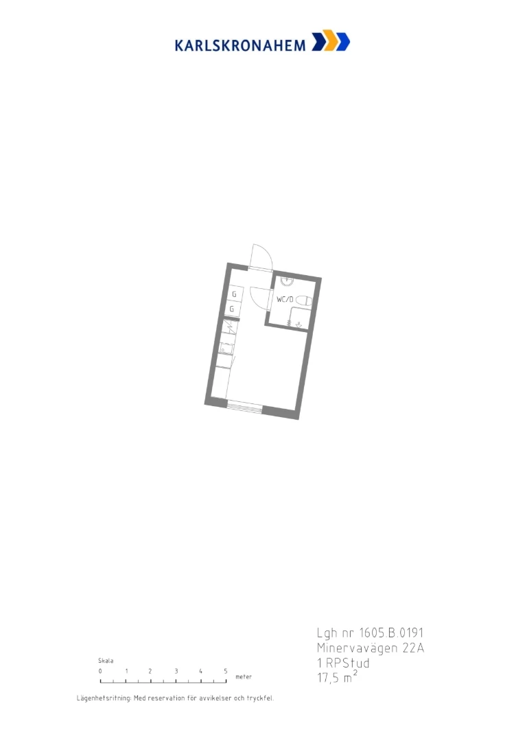Planritning, Minervavägen 22B