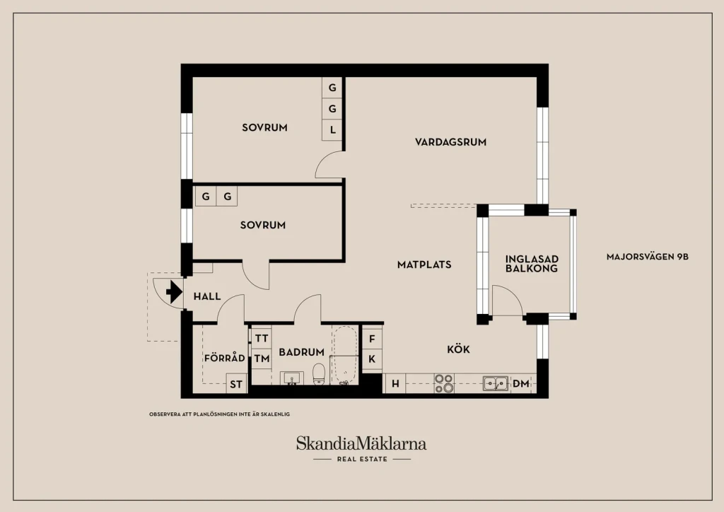 Planritning, Majorsvägen 9B