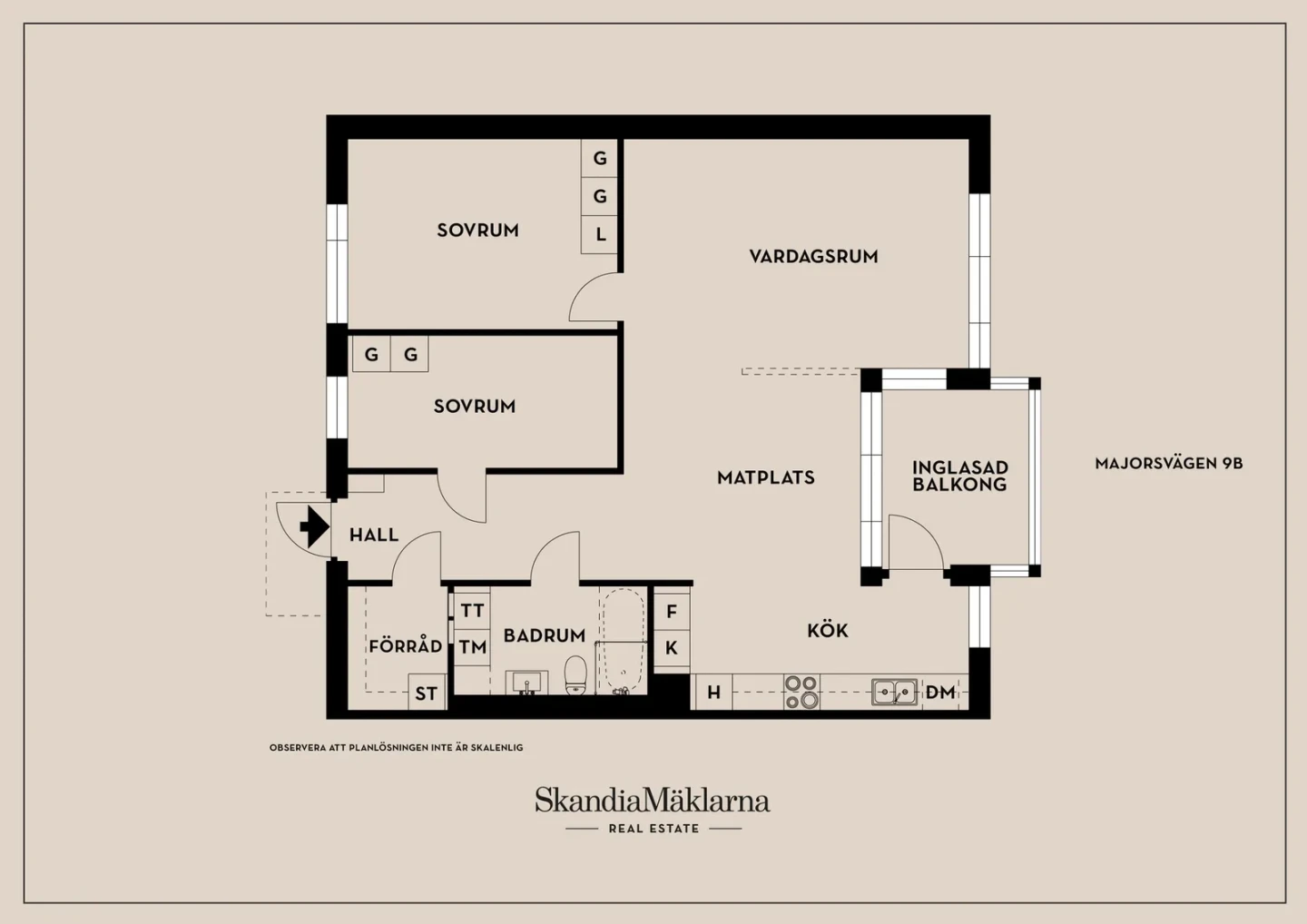 Planritning, Majorsvägen 9B