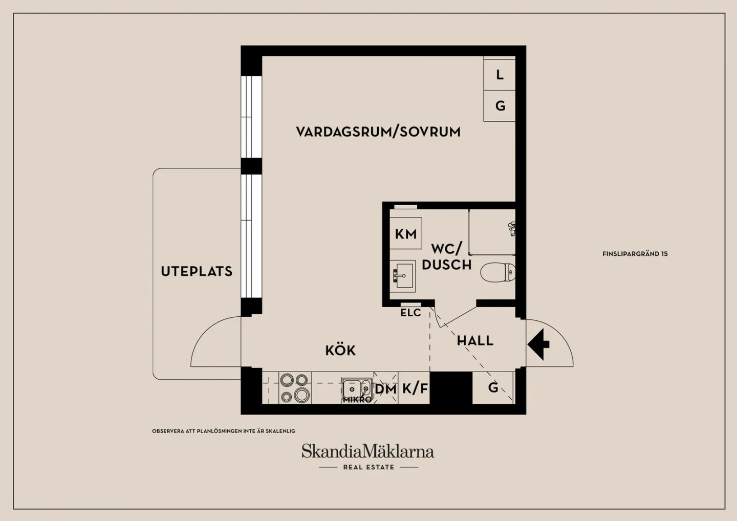 Planritning, Finslipargränd 15