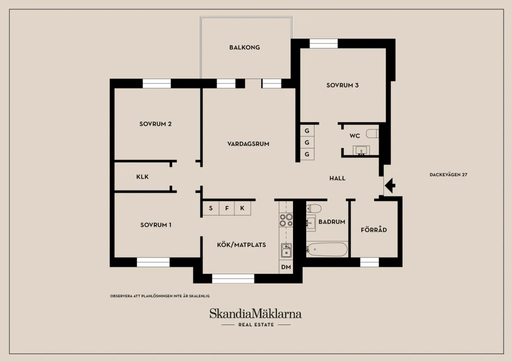 Planritning, Dackevägen 27
