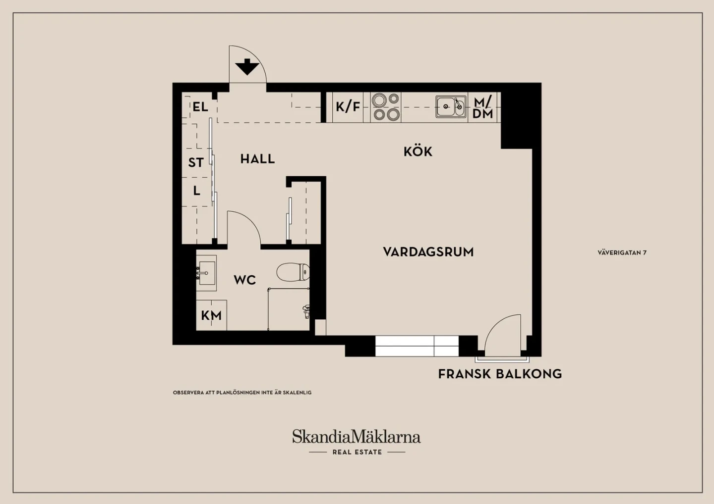 Planritning, Väverigatan 7
