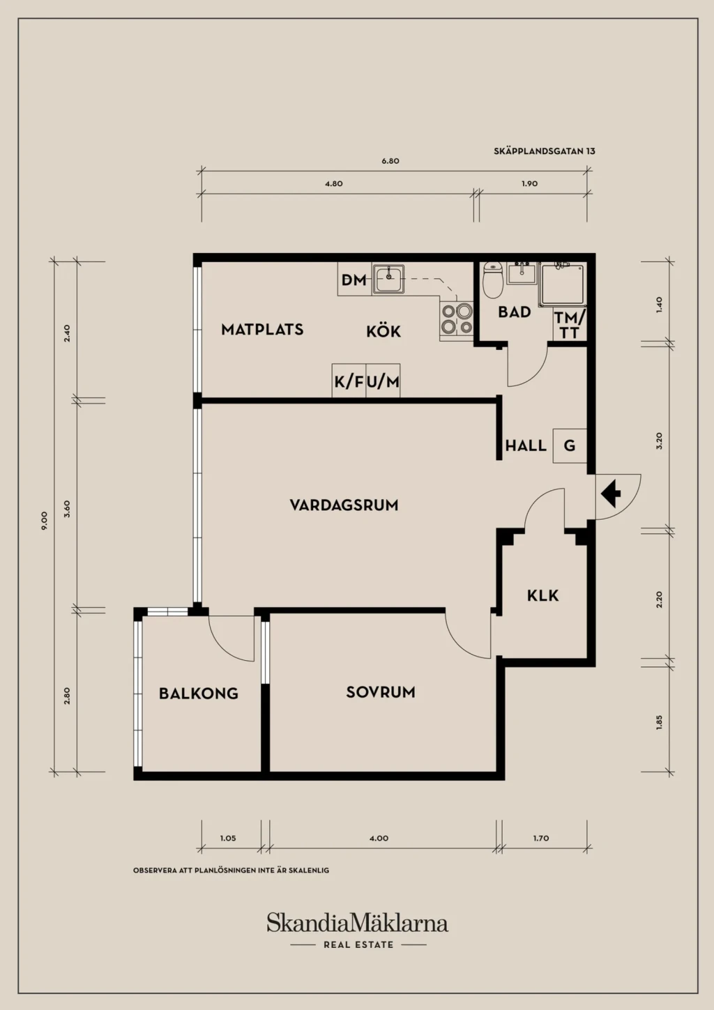 Planritning, Skäpplandsgatan 13