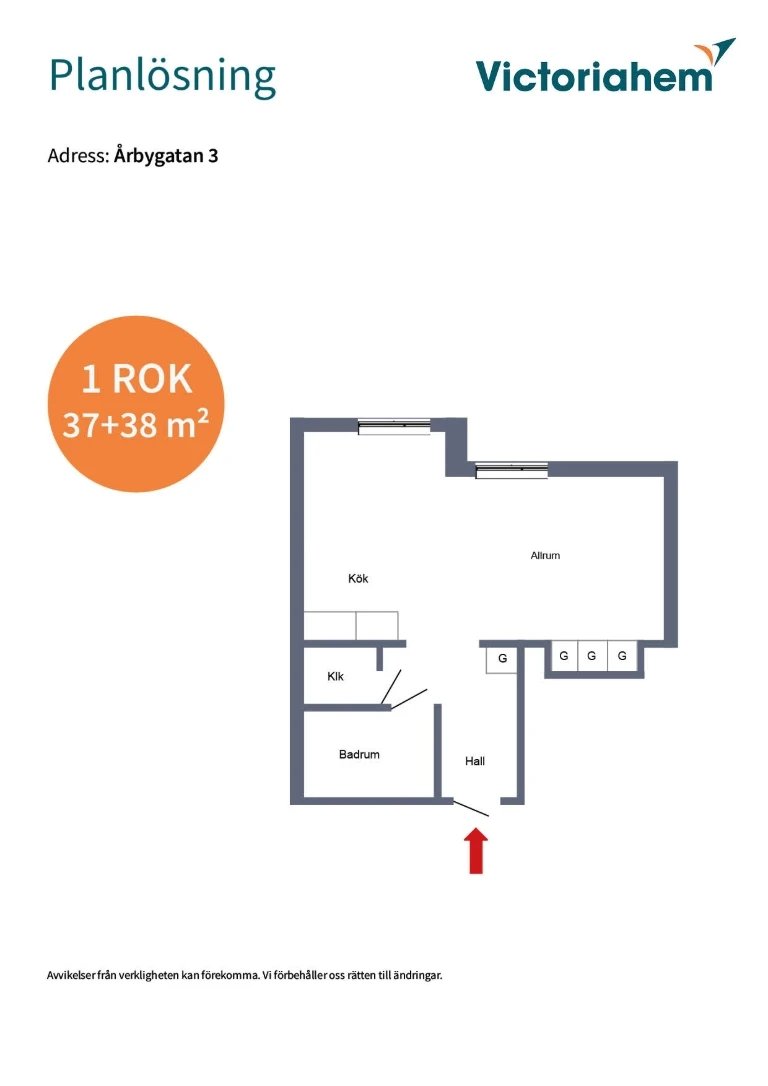 Planritning, Årbygatan 3A