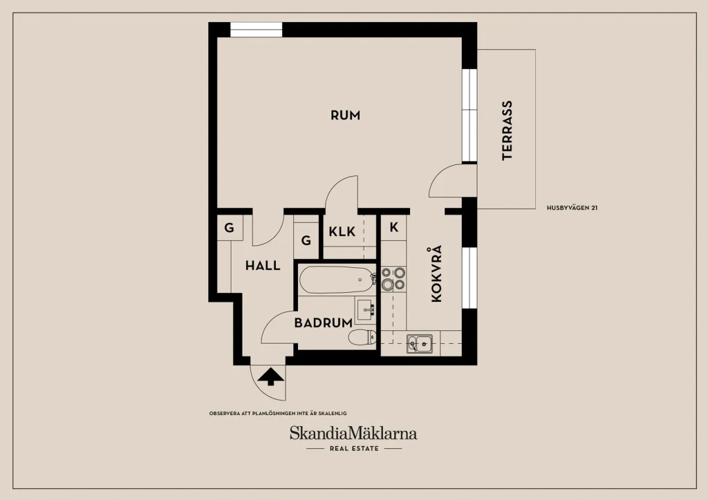 Planritning, Husbyvägen 21