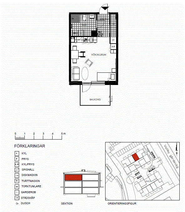 Planritning, Vallby Gårdsväg 16