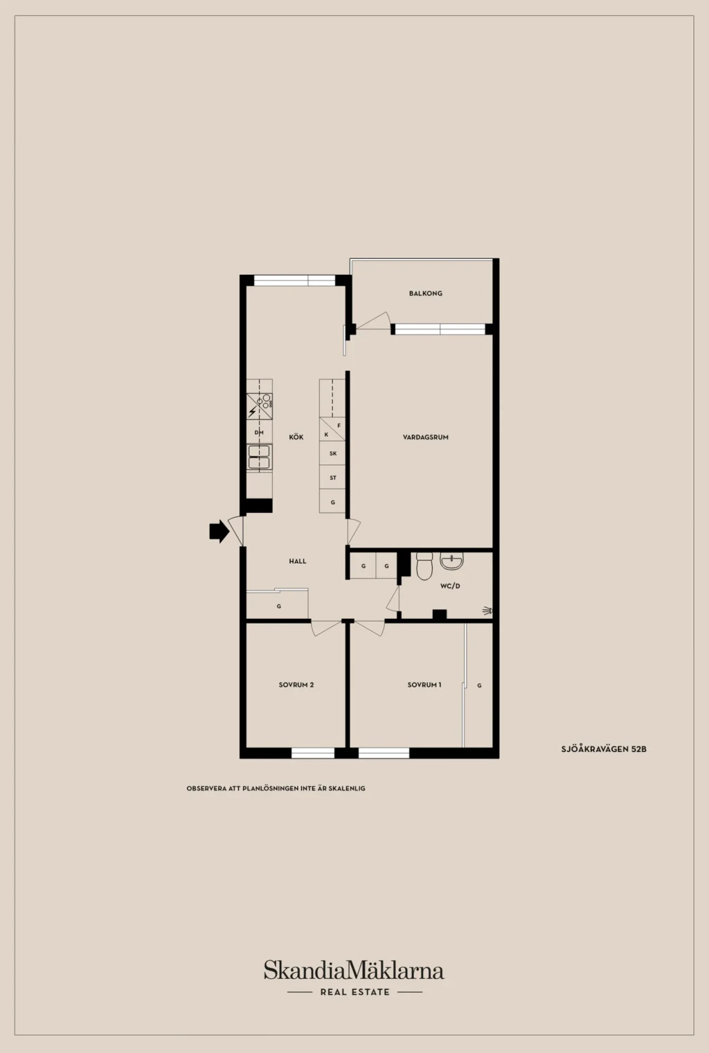 Planritning, Sjöåkravägen 52B