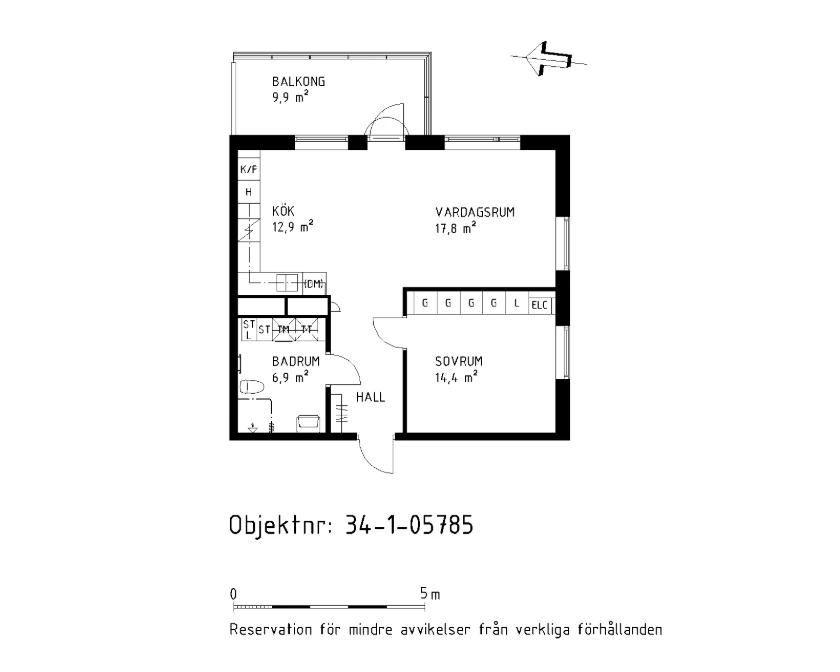 Planritning, Södra Aspövägen 11