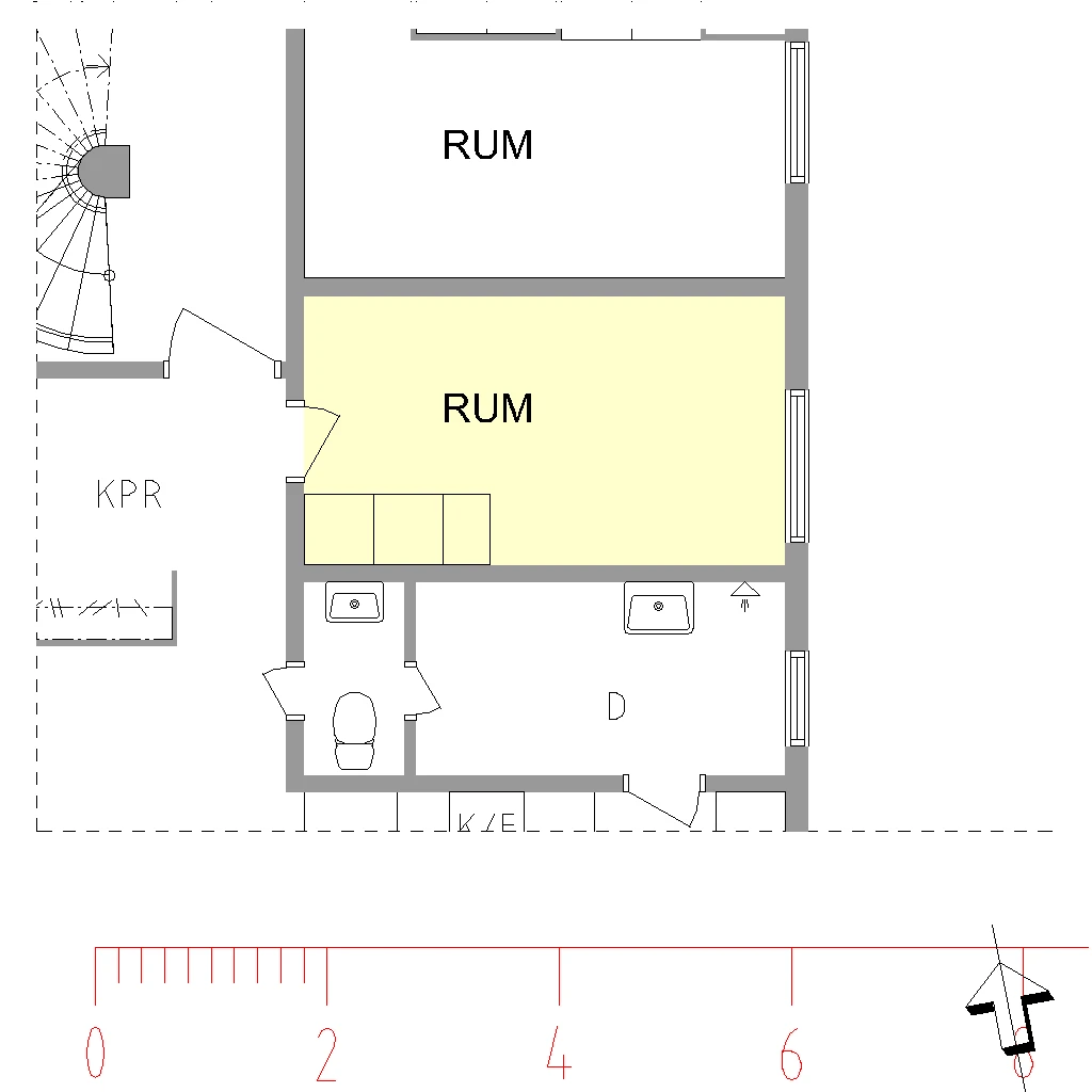 Planritning, Distansgatan 15