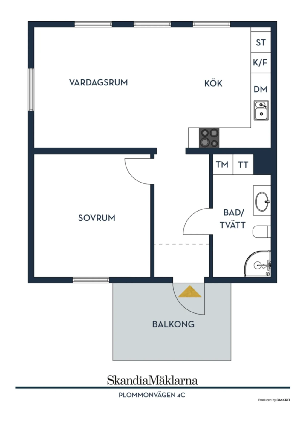 Planritning, Plommonvägen 4C