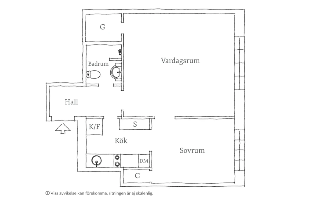 Planritning, Lundagatan 42B