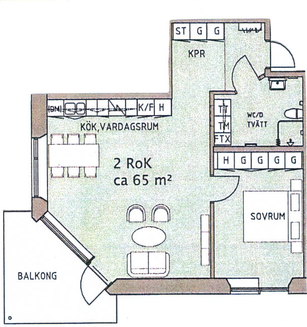 Planritning, Brushanegatan 3