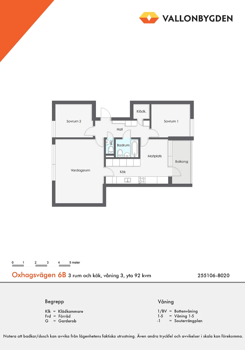 Planritning, Oxhagsvägen 6B