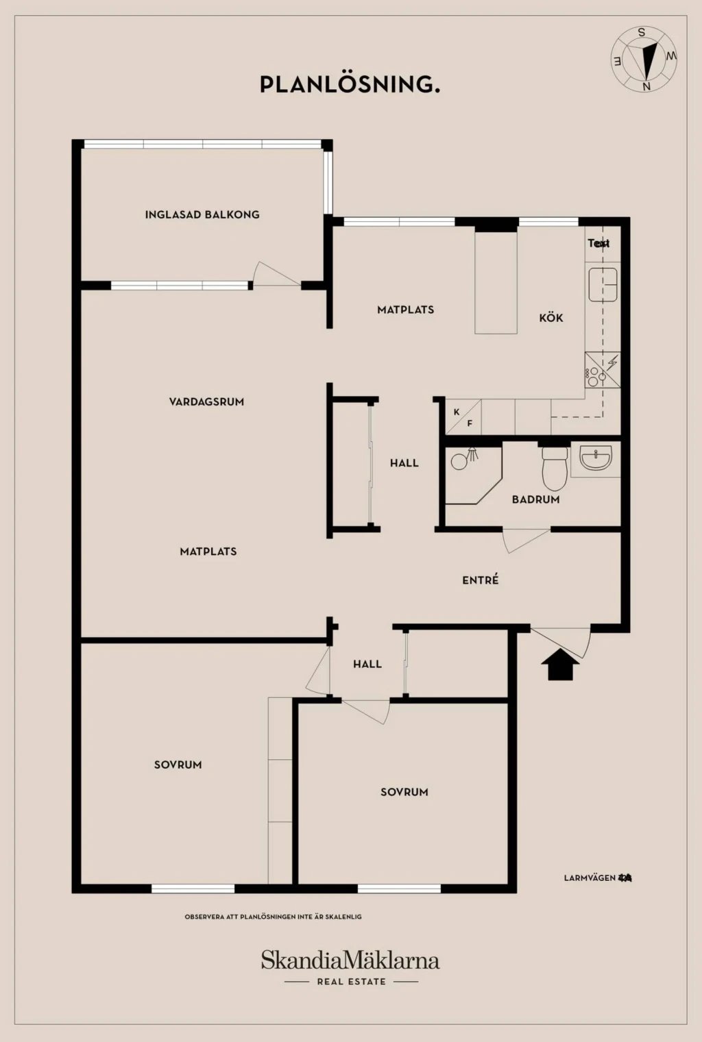 Planritning, Larmvägen 4A
