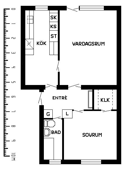 Planritning, Ringvägen 38 A