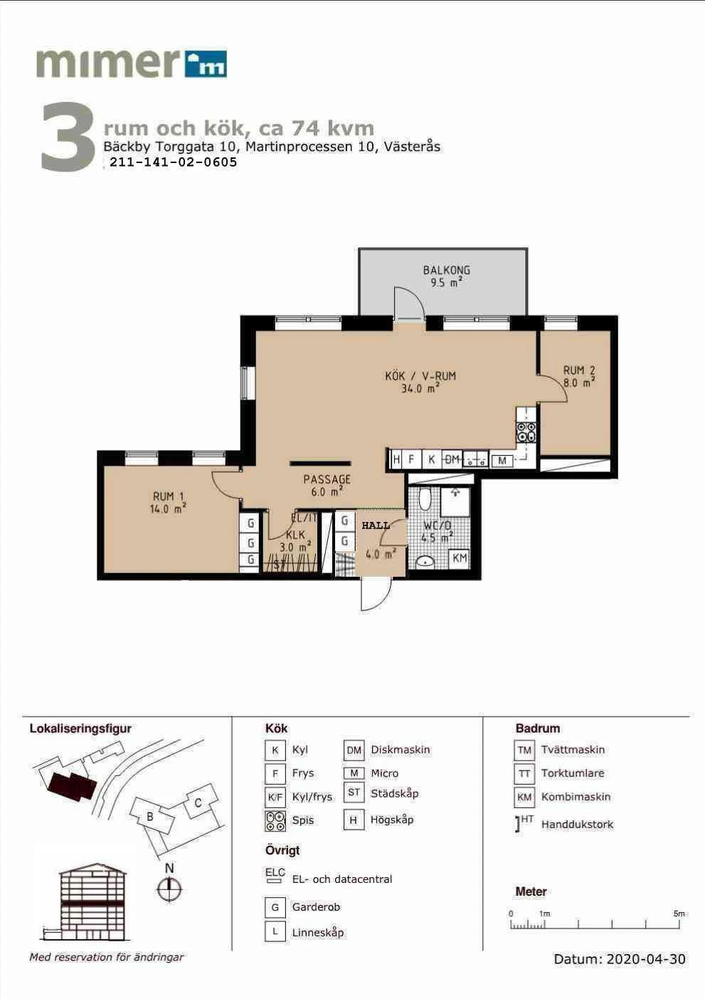 Planritning, Bäckby Torggata 10