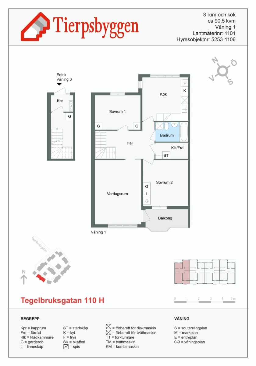 Planritning, Tegelbruksgatan 110H