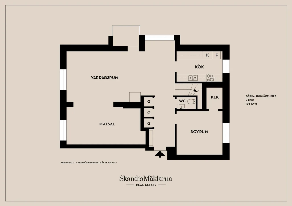 Planritning, Södra Ringvägen 57B