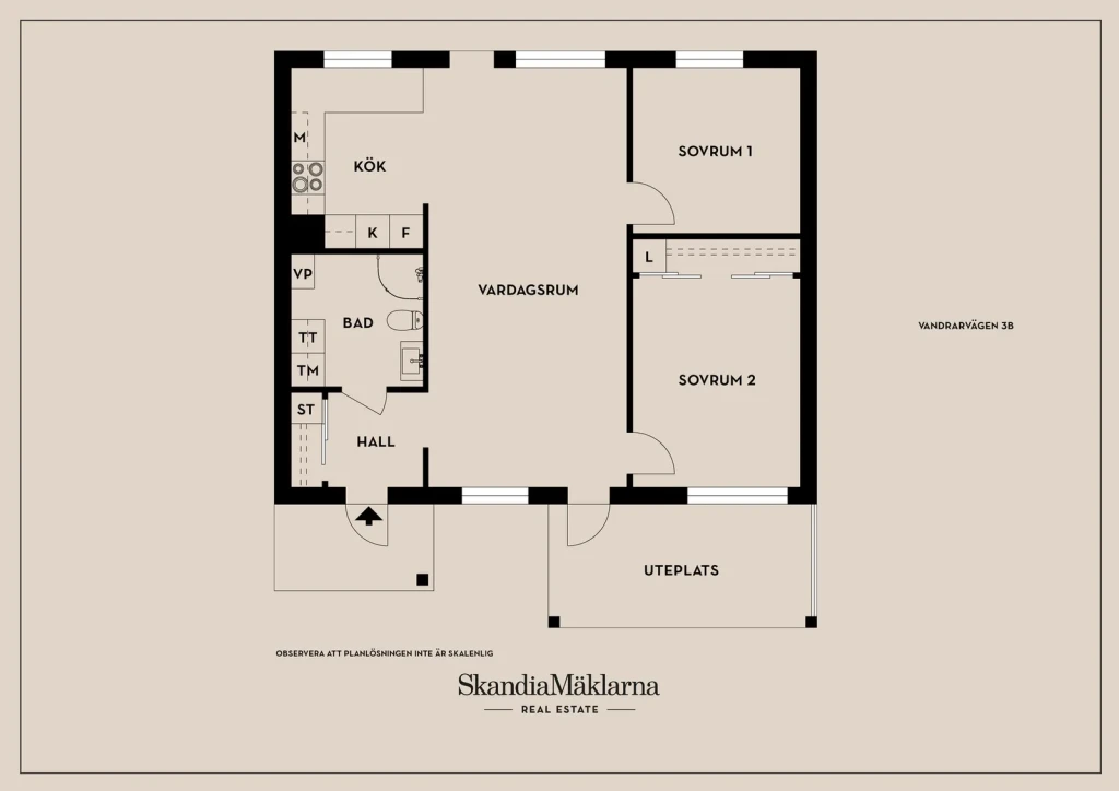 Planritning, Vandrarvägen 3B
