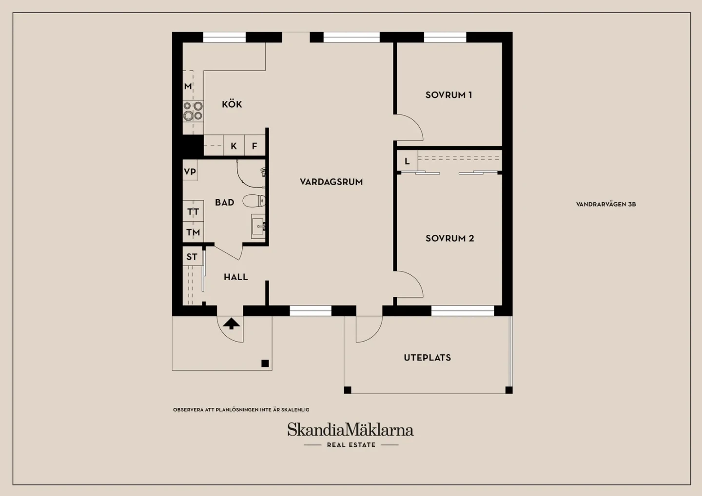Planritning, Vandrarvägen 3B