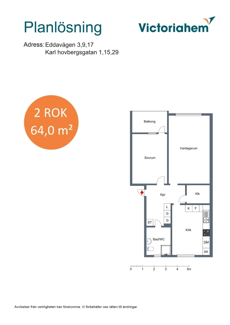 Planritning, Karl Hovbergsgatan 29C